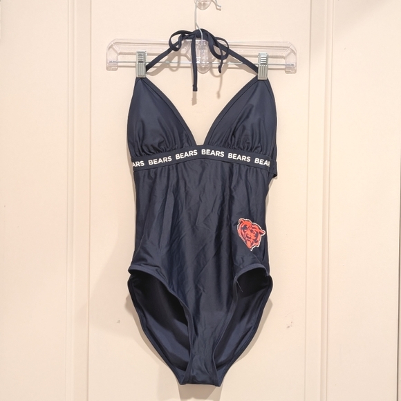 NFL Women's Navy Blue Chicago Bears One-Piece Swimsuit NWOT Small - Picture 1 of 8